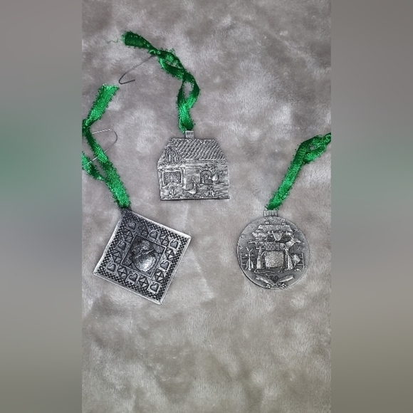 grunewald folk art pewter ornaments - Picture 1 of 5